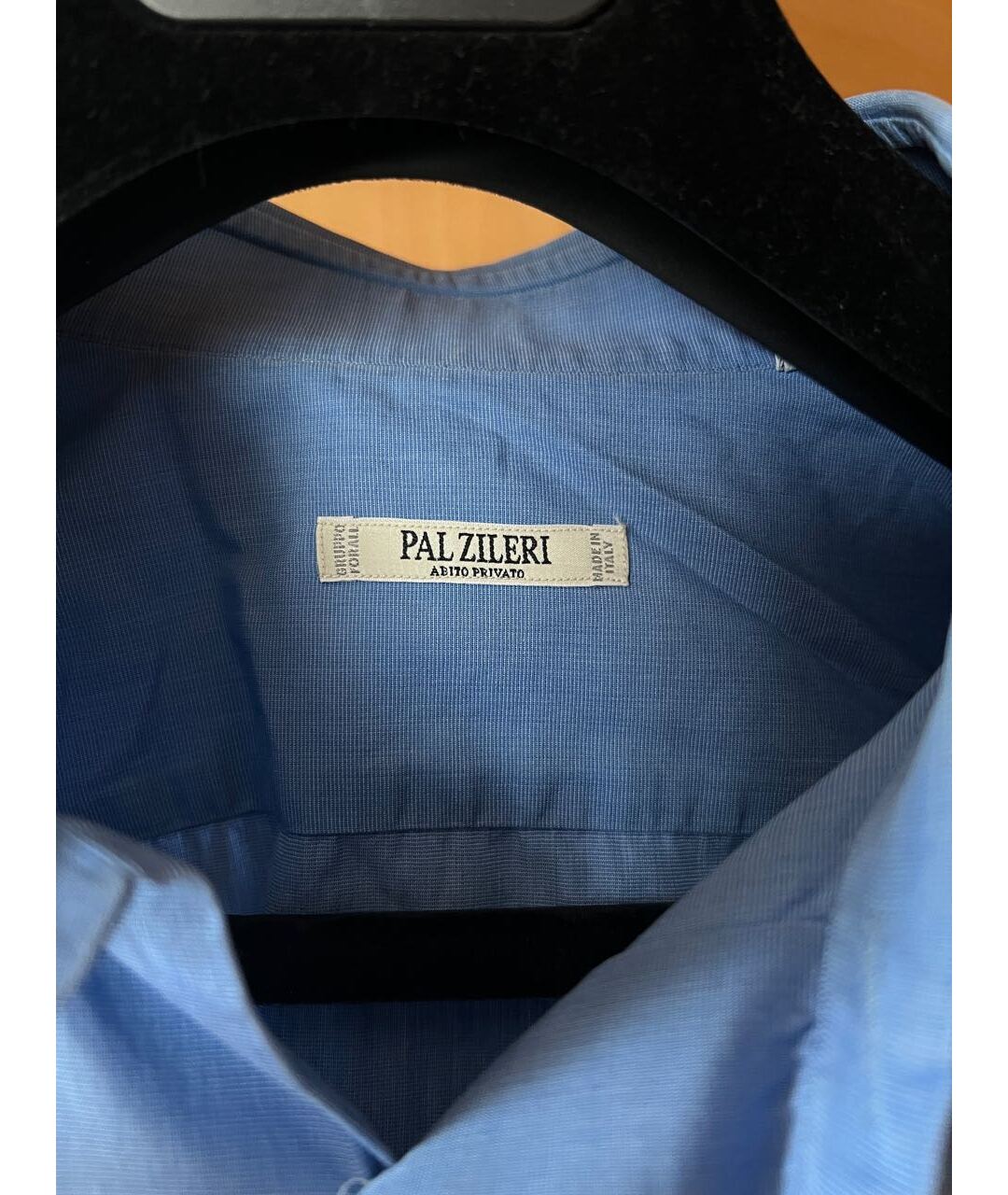 PAL ZILERI Голубая хлопковая кэжуал рубашка, фото 3