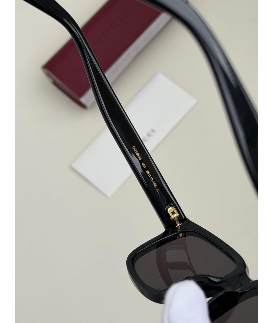 GUCCI Черные пластиковые солнцезащитные очки, фото 8