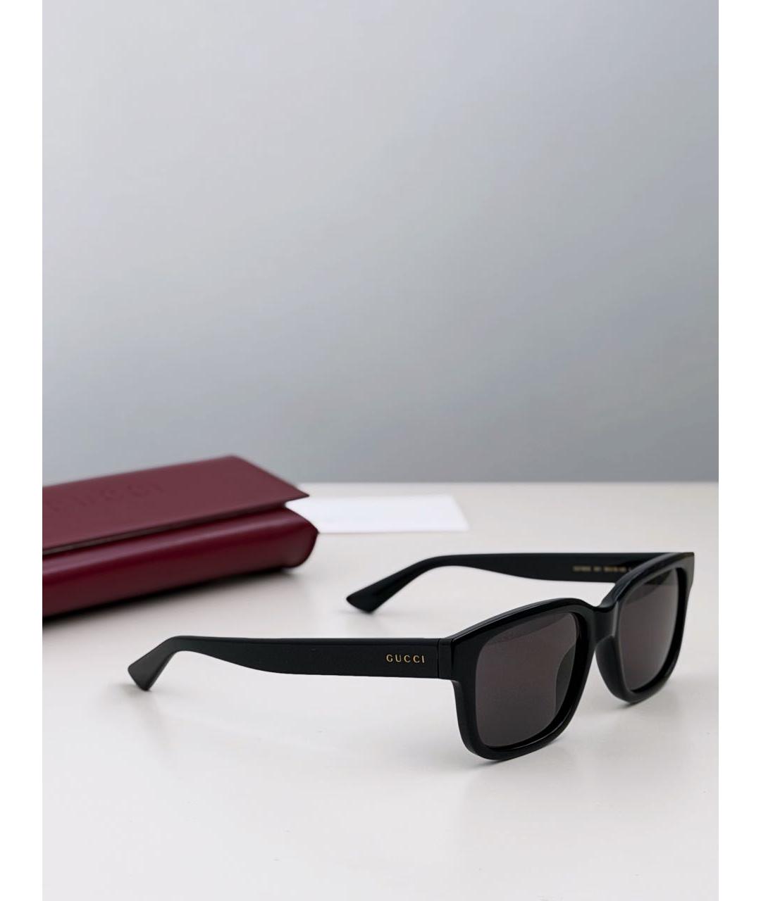 GUCCI Черные пластиковые солнцезащитные очки, фото 5