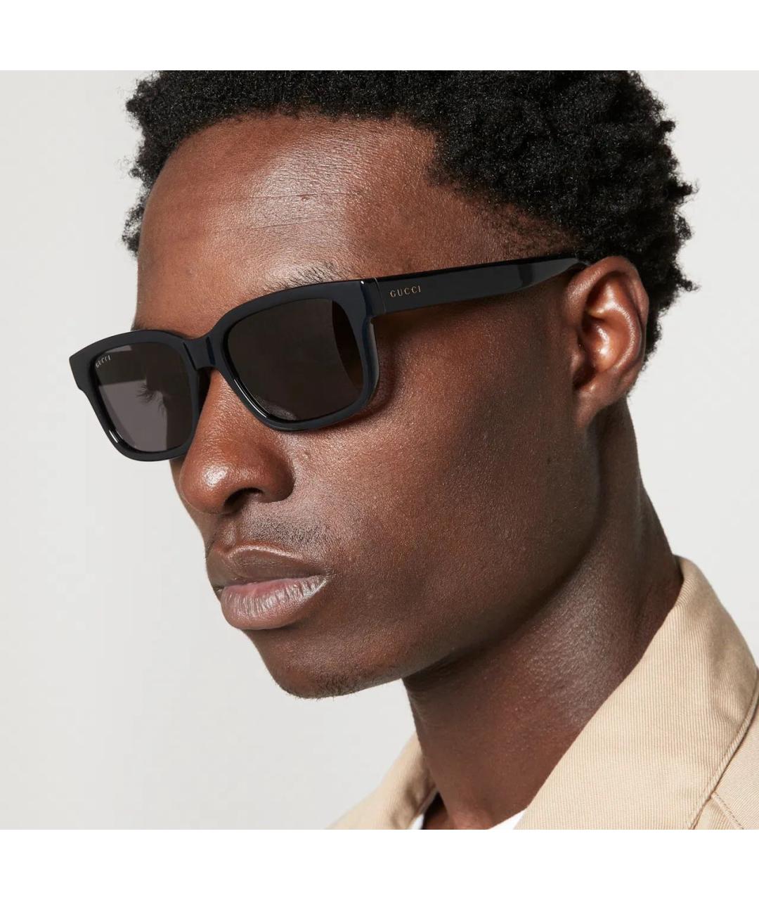 GUCCI Черные пластиковые солнцезащитные очки, фото 2