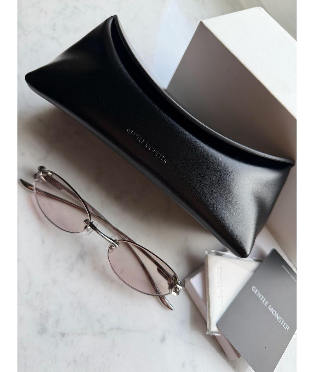 GENTLE MONSTER Серебряные металлические солнцезащитные очки, фото 4