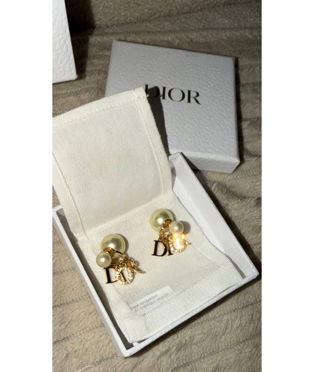 CHRISTIAN DIOR Золотые позолоченные серьги, фото 5