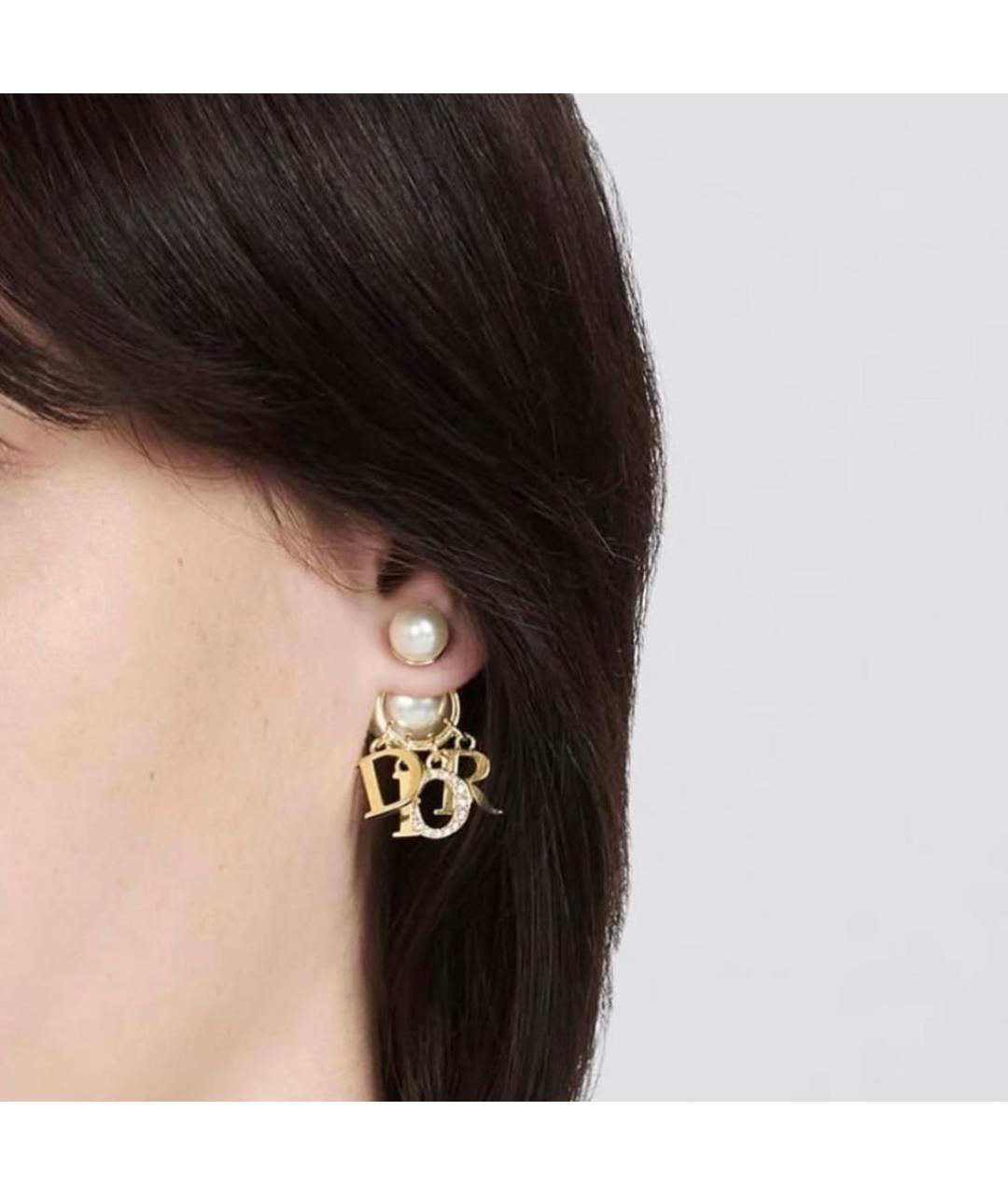 CHRISTIAN DIOR Золотые позолоченные серьги, фото 4