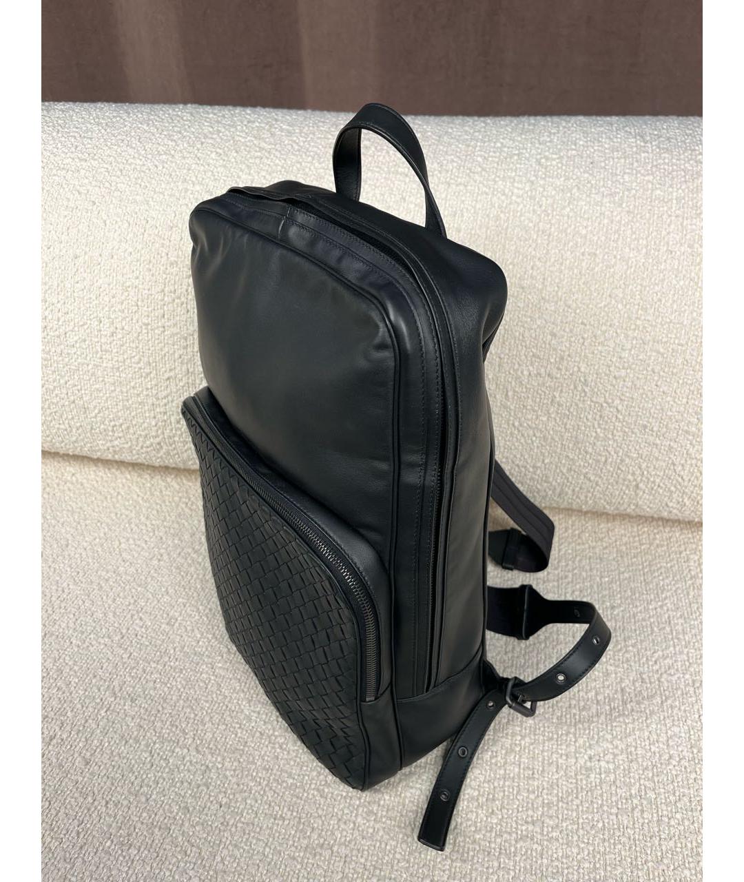 BOTTEGA VENETA Черный кожаный рюкзак, фото 7
