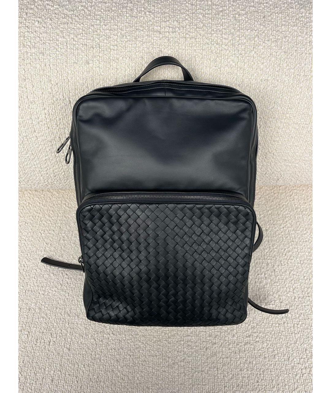 BOTTEGA VENETA Черный кожаный рюкзак, фото 8