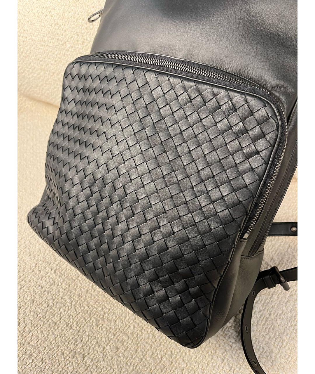 BOTTEGA VENETA Черный кожаный рюкзак, фото 6