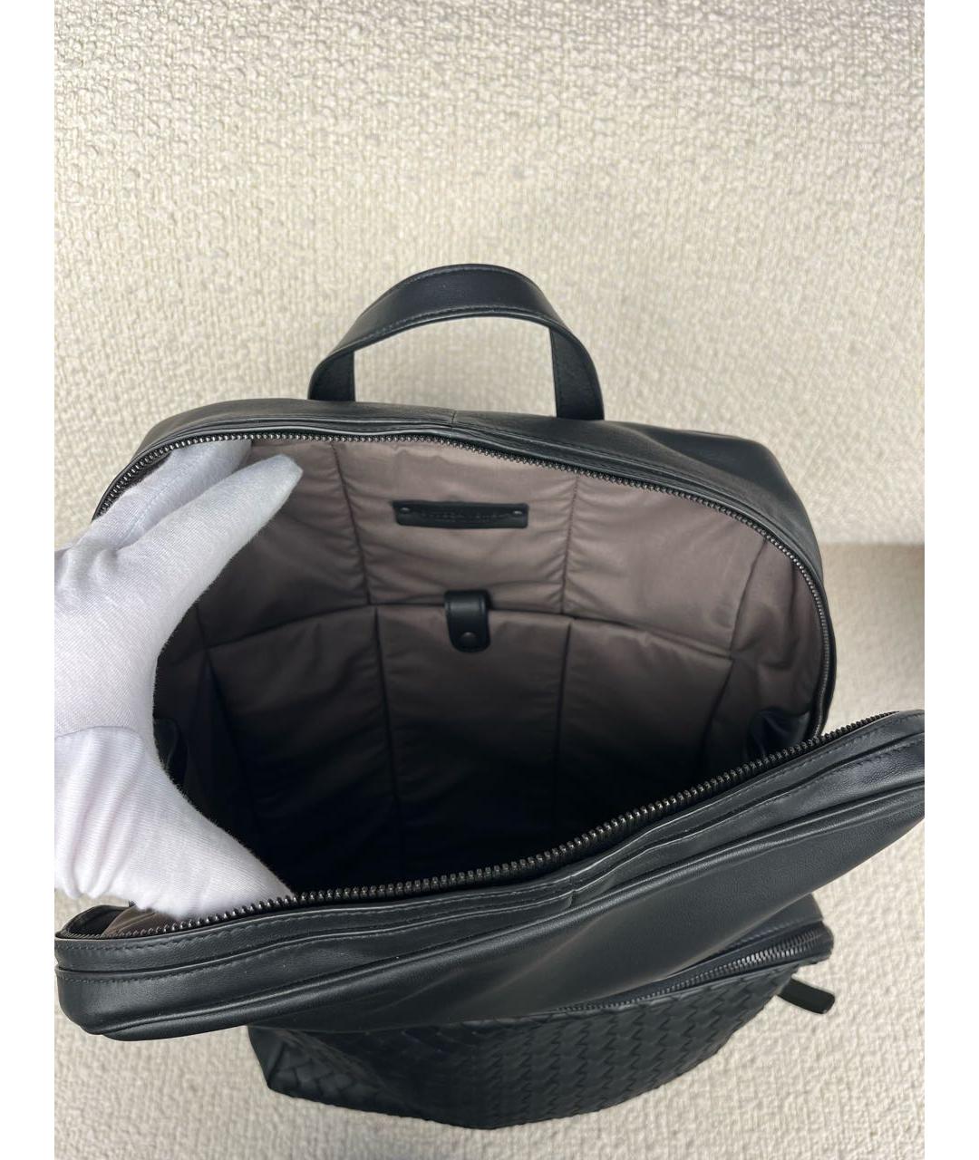 BOTTEGA VENETA Черный кожаный рюкзак, фото 4