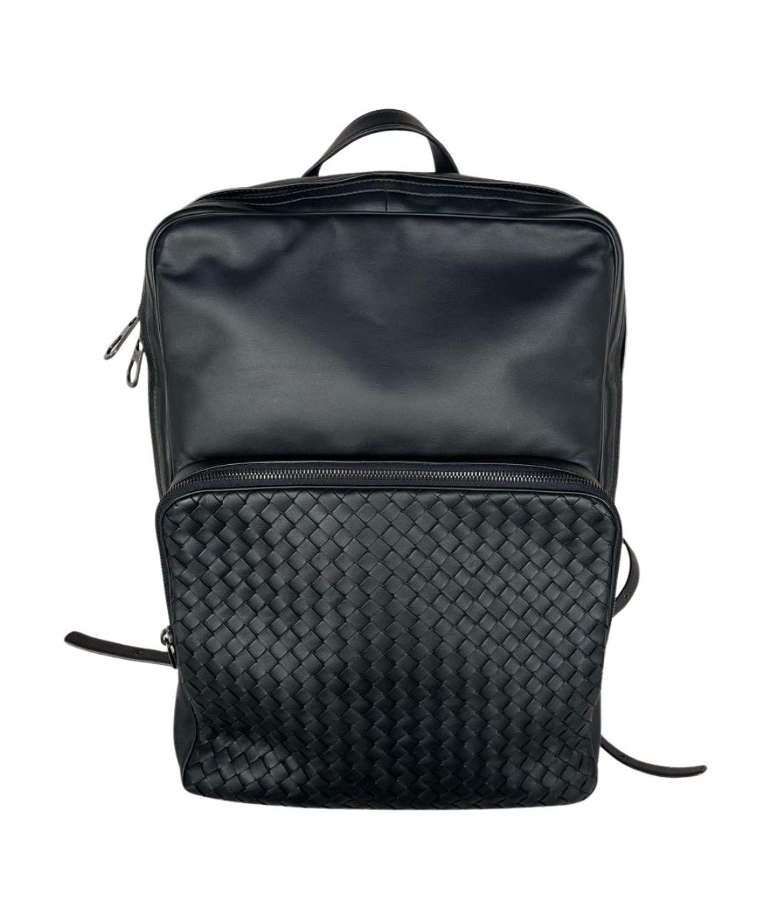 BOTTEGA VENETA Черный кожаный рюкзак, фото 1