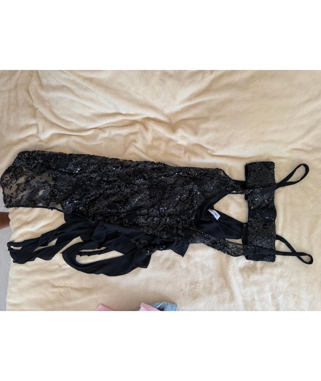 THE ATTICO Черное вечернее платье, фото 2