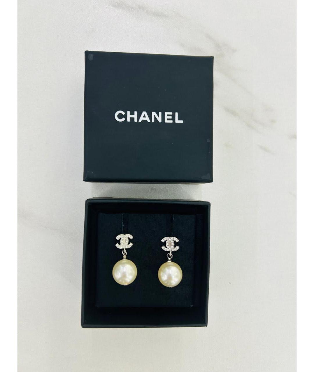 CHANEL Серебряные металлические серьги, фото 5