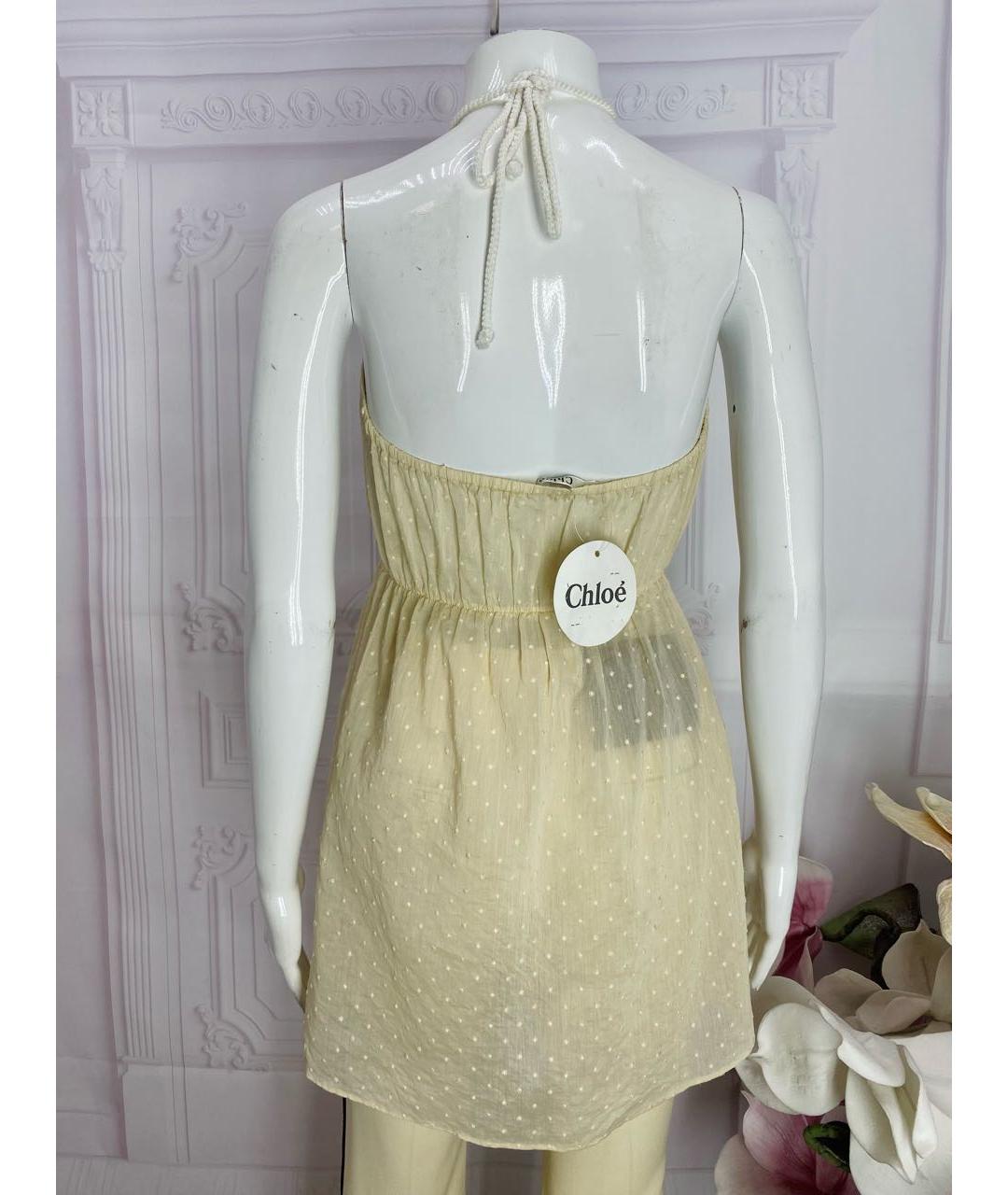 CHLOE Бежевая хлопковая майка, фото 8