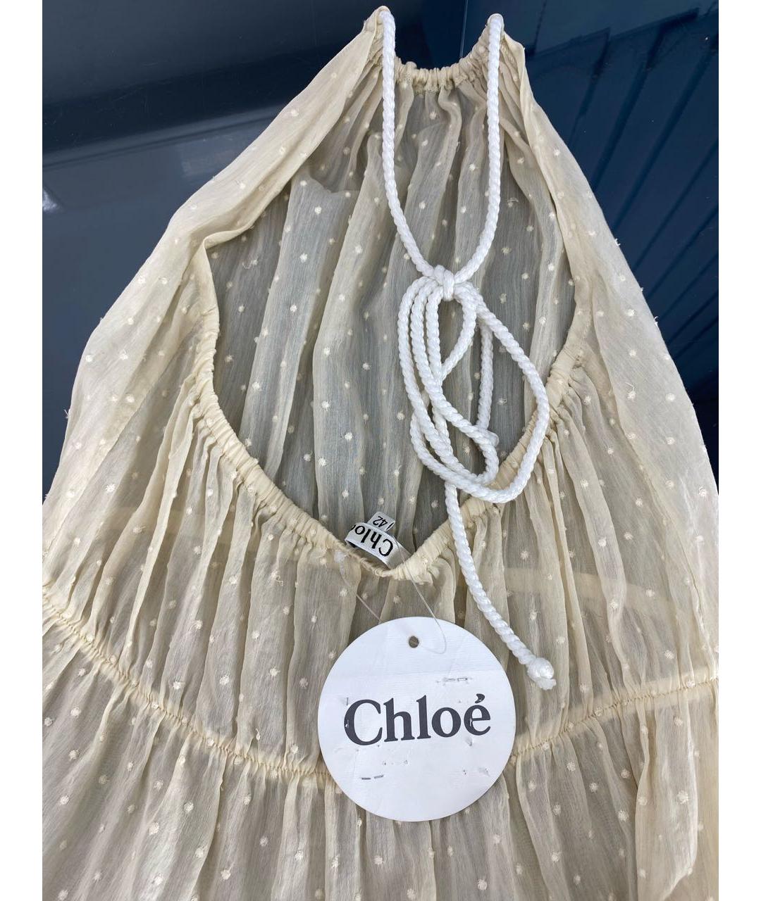 CHLOE Бежевая хлопковая майка, фото 3