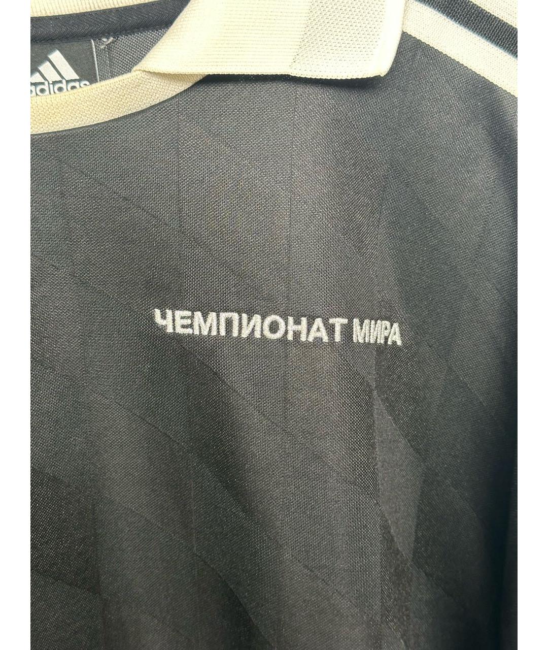 ADIDAS Черное поло с длинным рукавом, фото 2