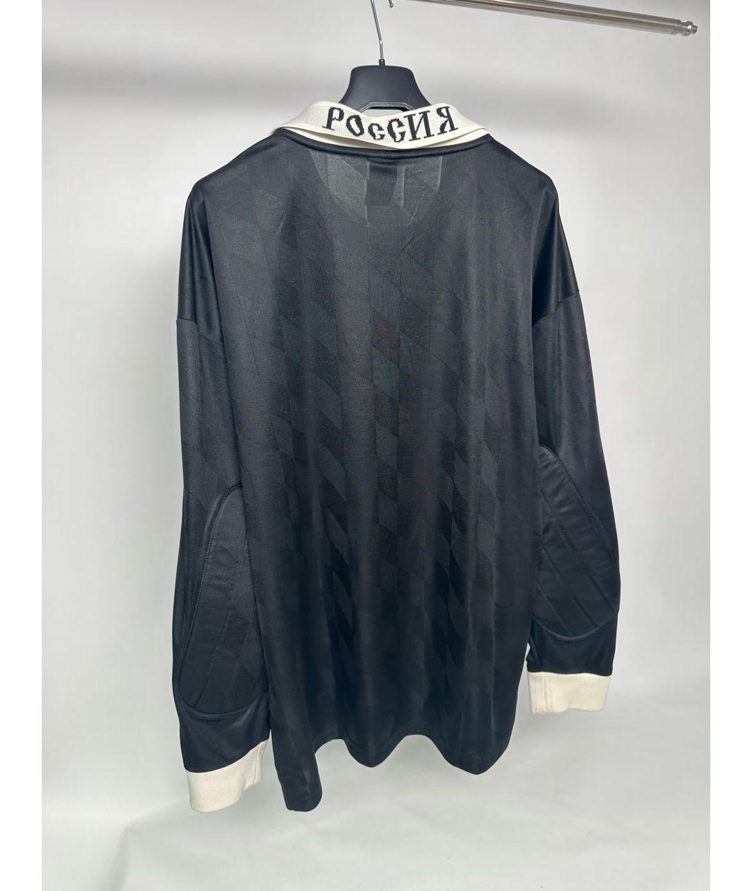 ADIDAS Черное поло с длинным рукавом, фото 5