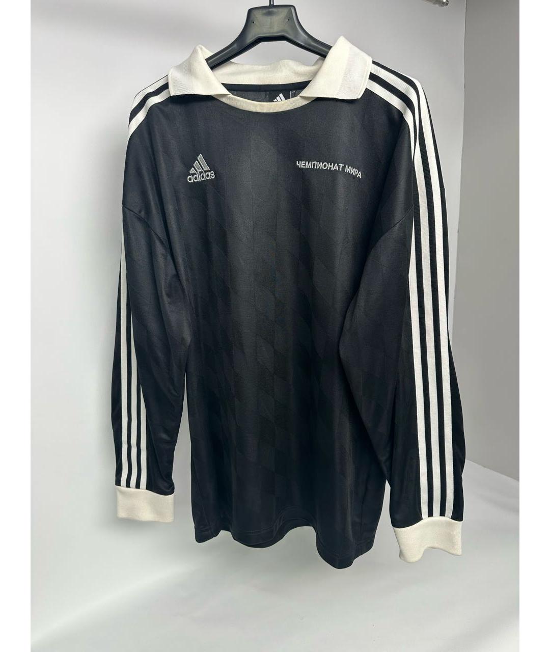 ADIDAS Черное поло с длинным рукавом, фото 7