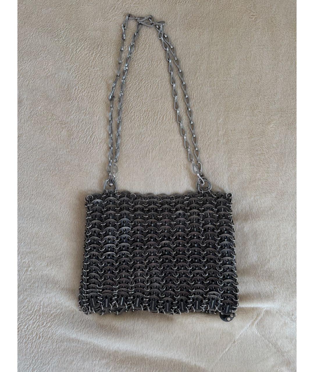 PACO RABANNE Антрацитовая сумка через плечо, фото 3