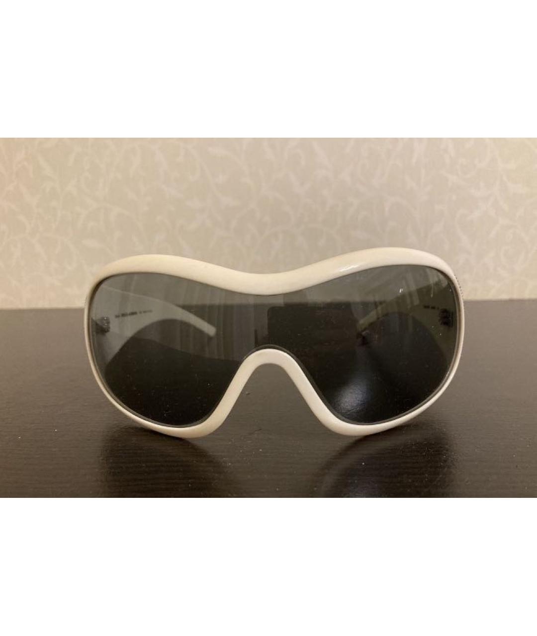 DOLCE&GABBANA Белые пластиковые солнцезащитные очки, фото 6