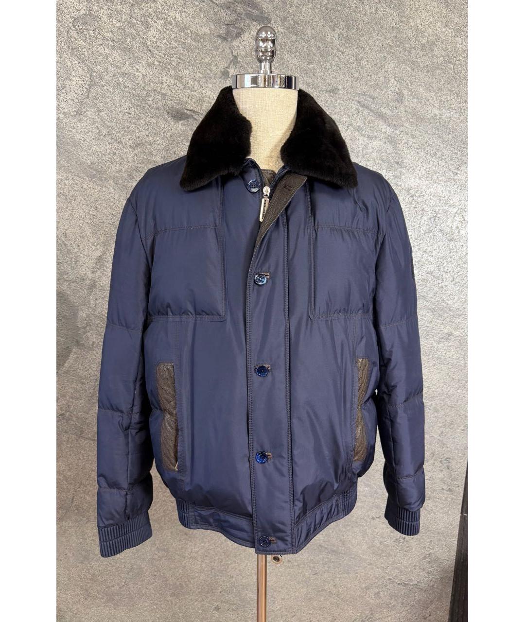 STEFANO RICCI Темно-синий пуховик, фото 9