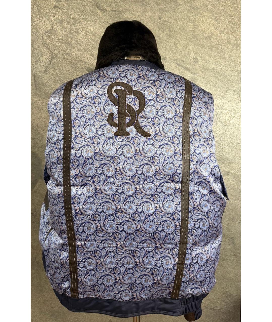 STEFANO RICCI Темно-синий пуховик, фото 3