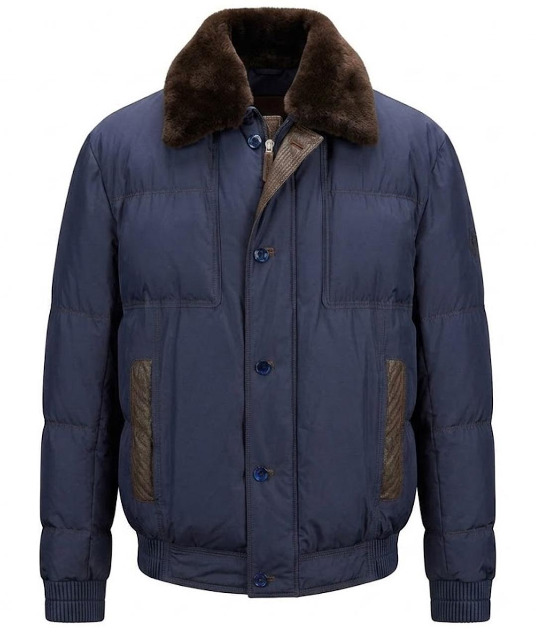 STEFANO RICCI Темно-синий пуховик, фото 1