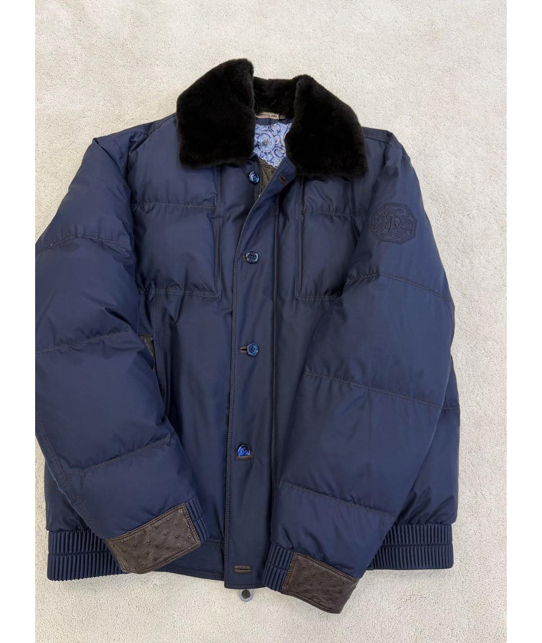 STEFANO RICCI Темно-синий пуховик, фото 6