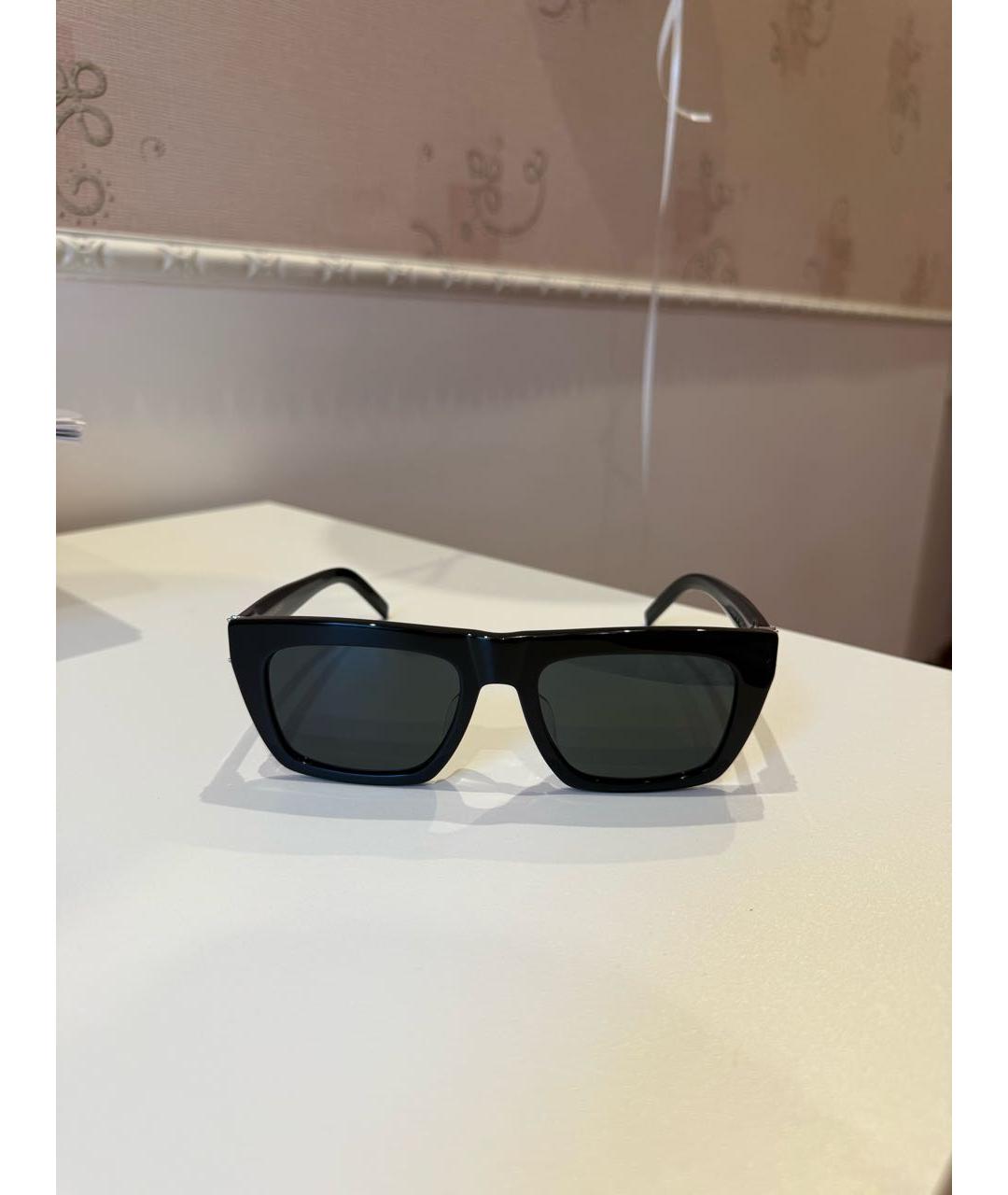 SAINT LAURENT Черные пластиковые солнцезащитные очки, фото 5