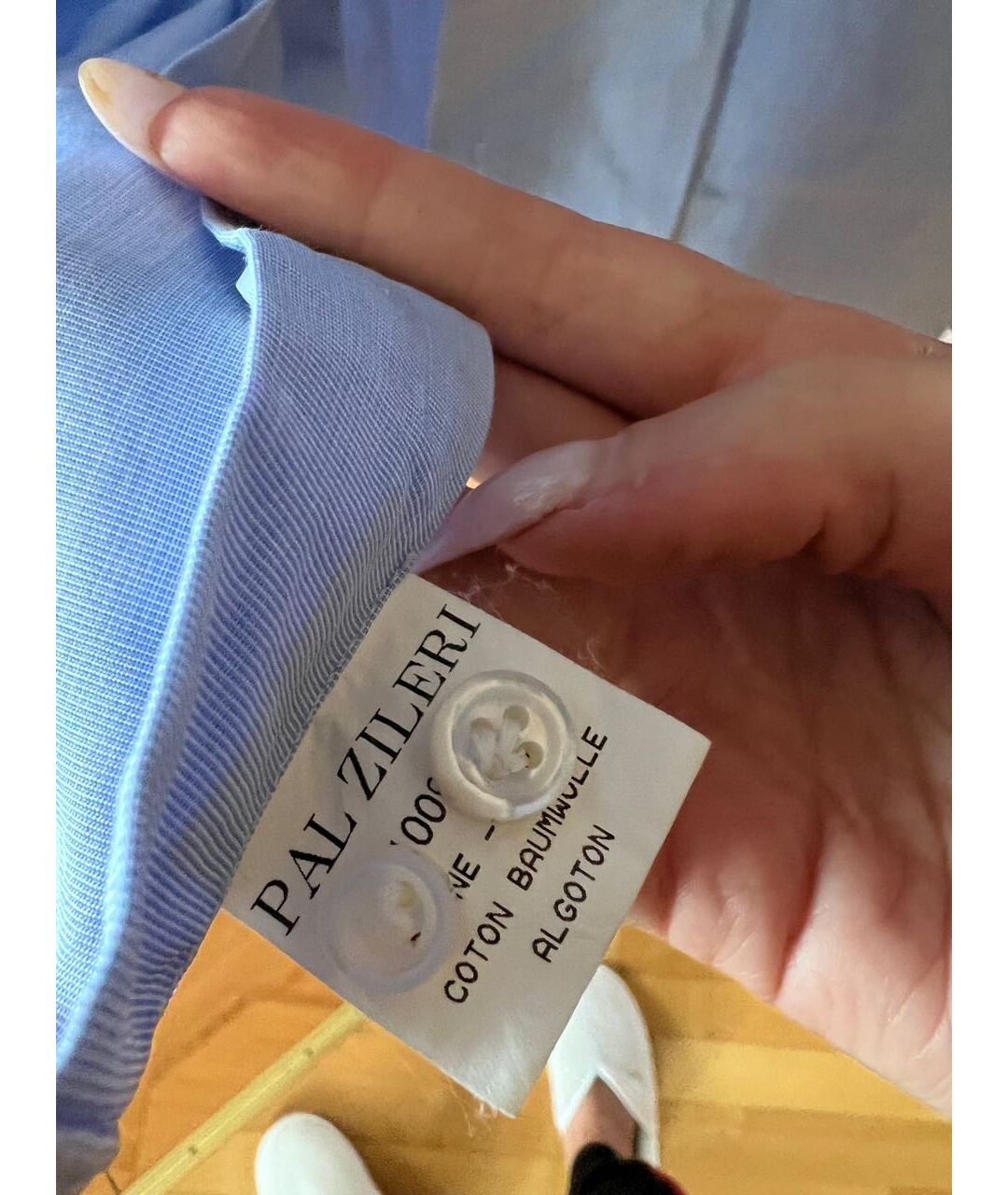 PAL ZILERI Голубая хлопковая классическая рубашка, фото 3