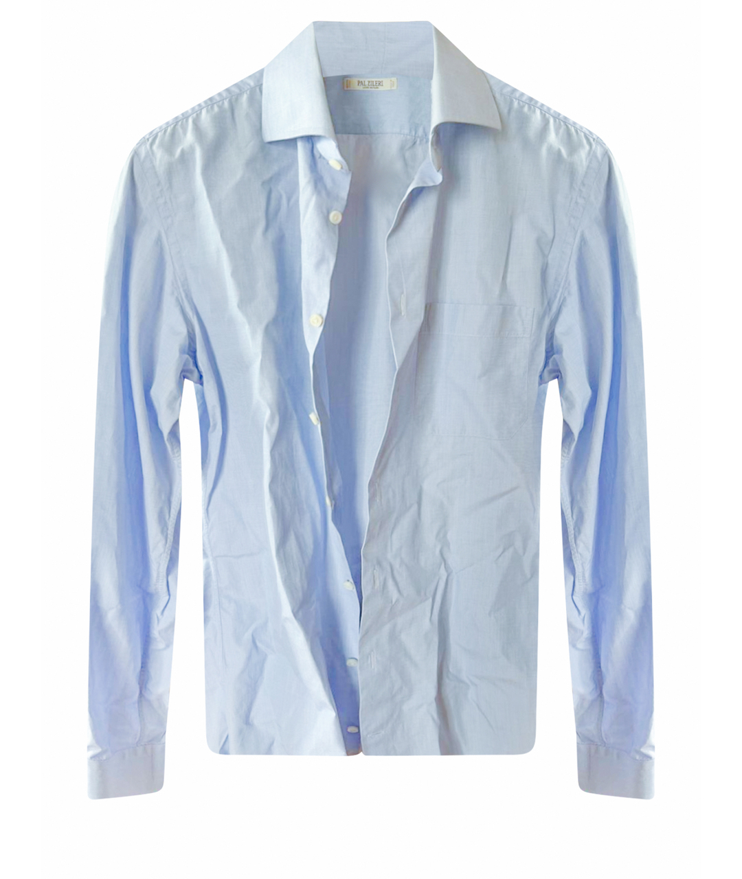 PAL ZILERI Голубая хлопковая классическая рубашка, фото 1