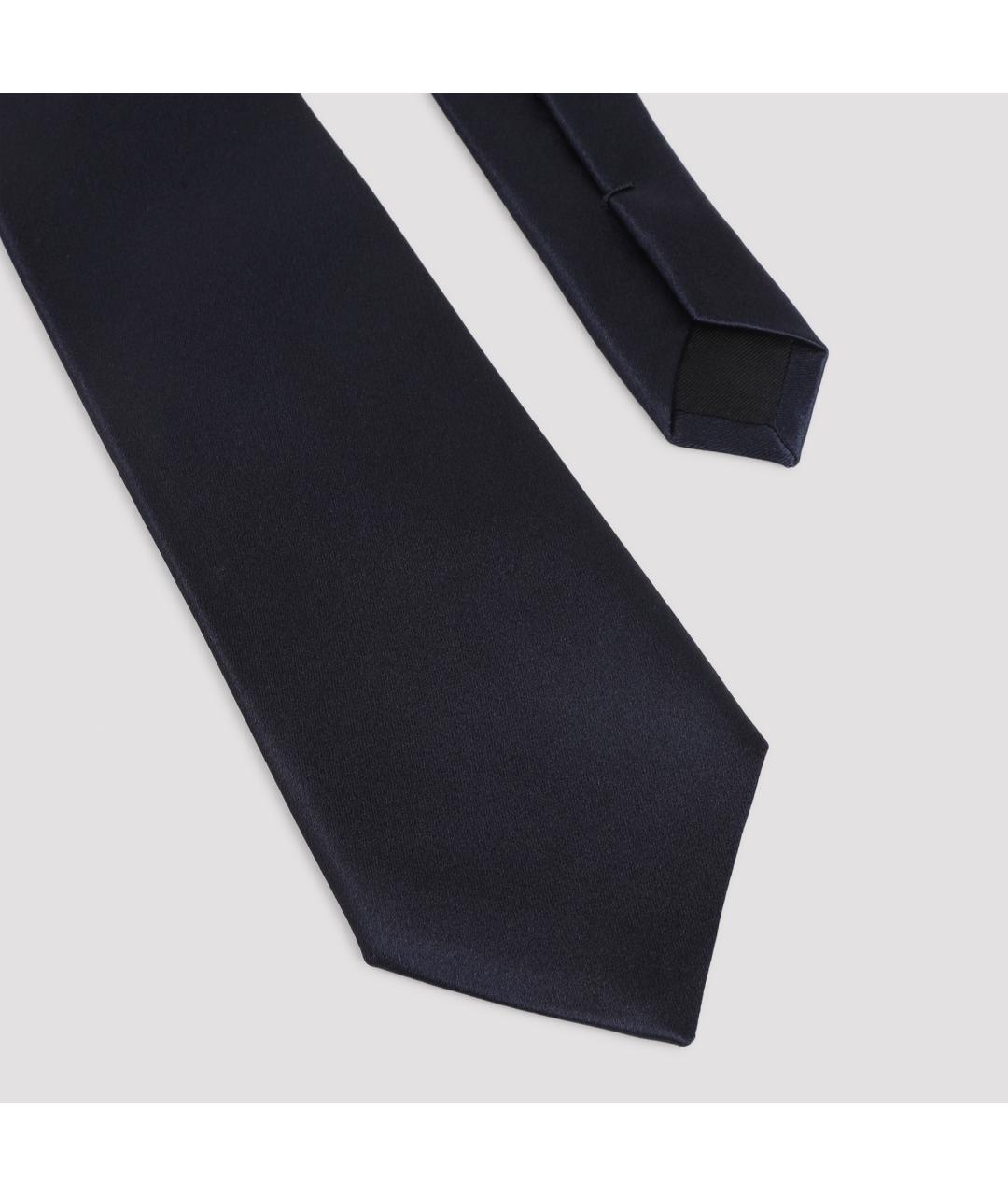 SAINT LAURENT Черный шелковый галстук, фото 4