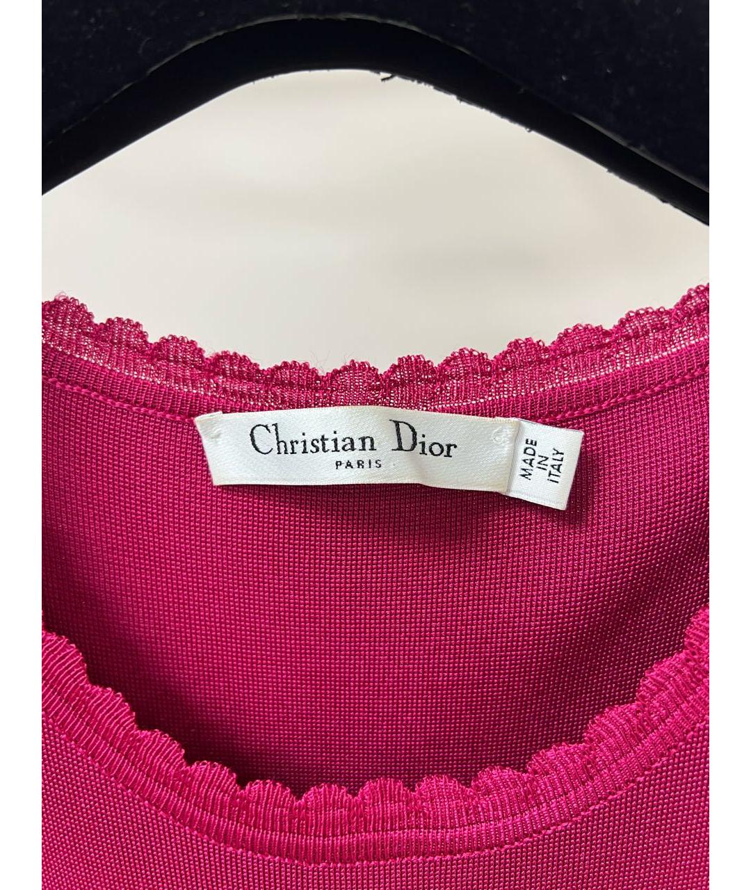 CHRISTIAN DIOR Фуксия коктейльное платье, фото 3