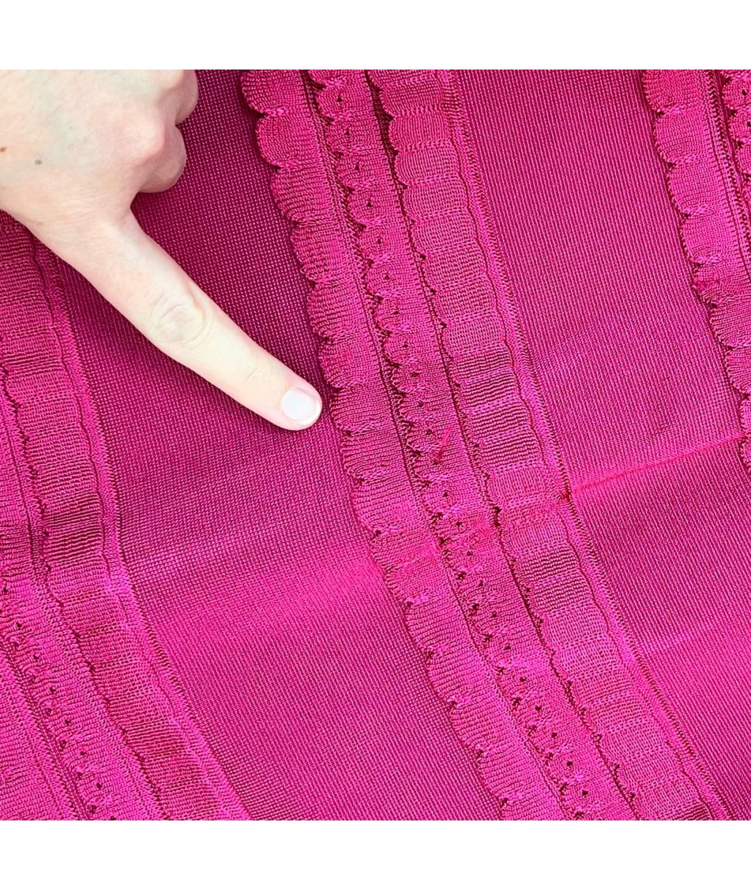 CHRISTIAN DIOR Фуксия коктейльное платье, фото 8