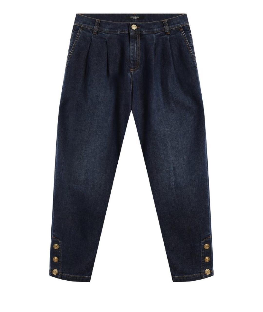 BALMAIN Темно-синие хлопковые детские джинсы, фото 4