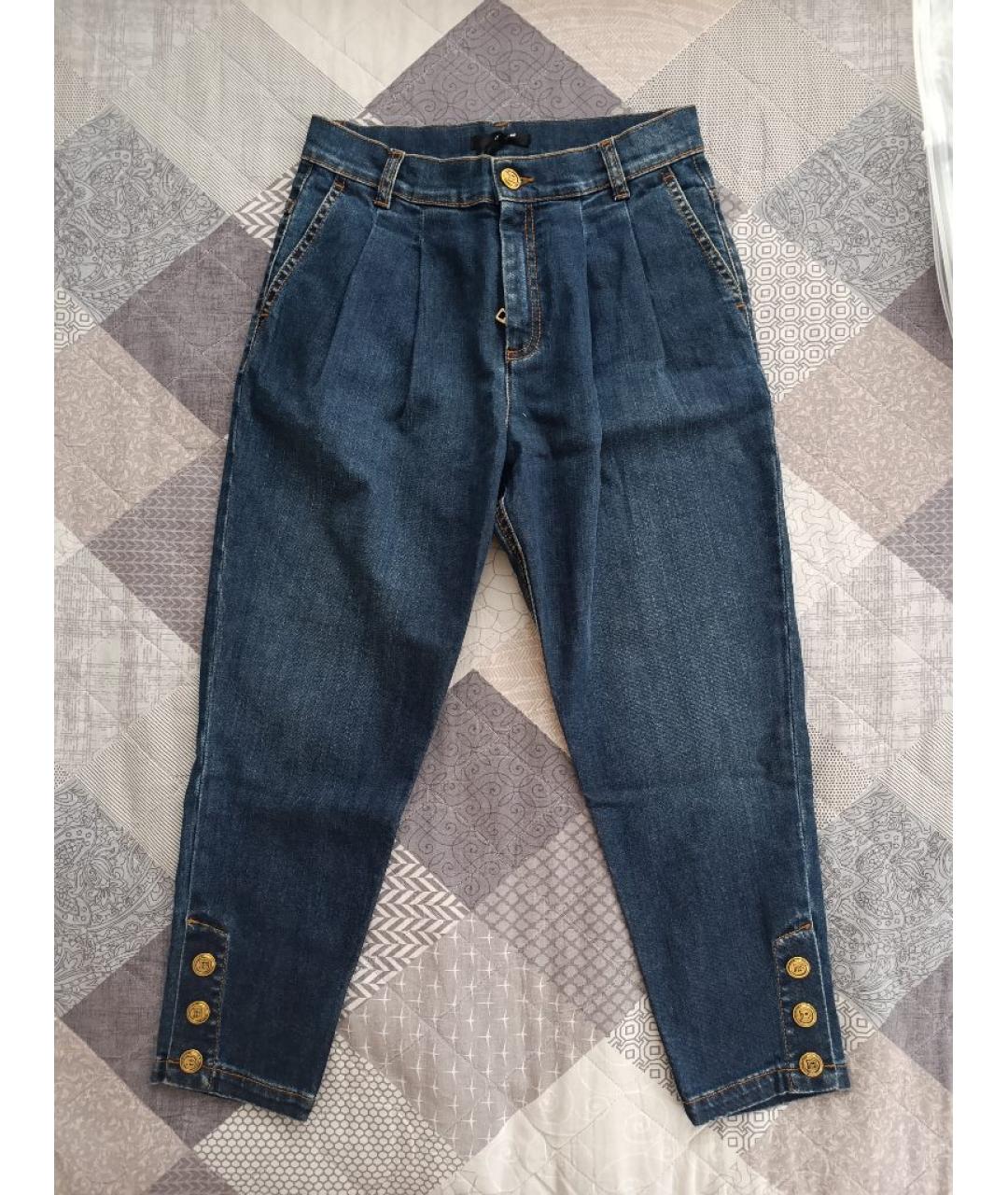 BALMAIN Темно-синие хлопковые детские джинсы, фото 3