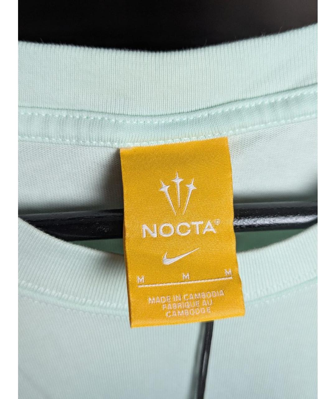 NIKE Бирюзовая хлопковая футболка, фото 6