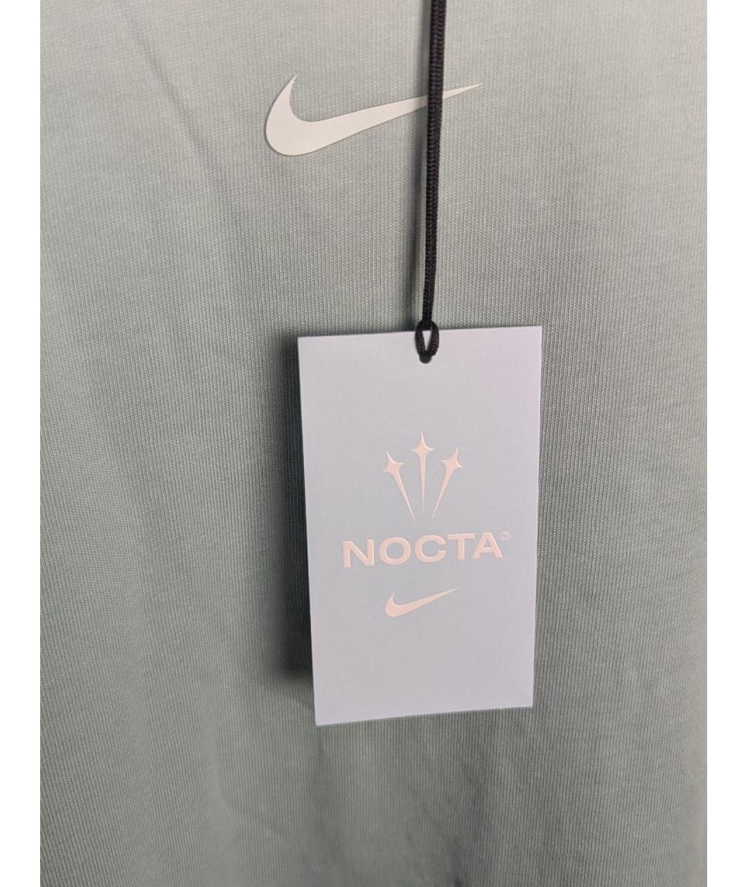 NIKE Бирюзовая хлопковая футболка, фото 7