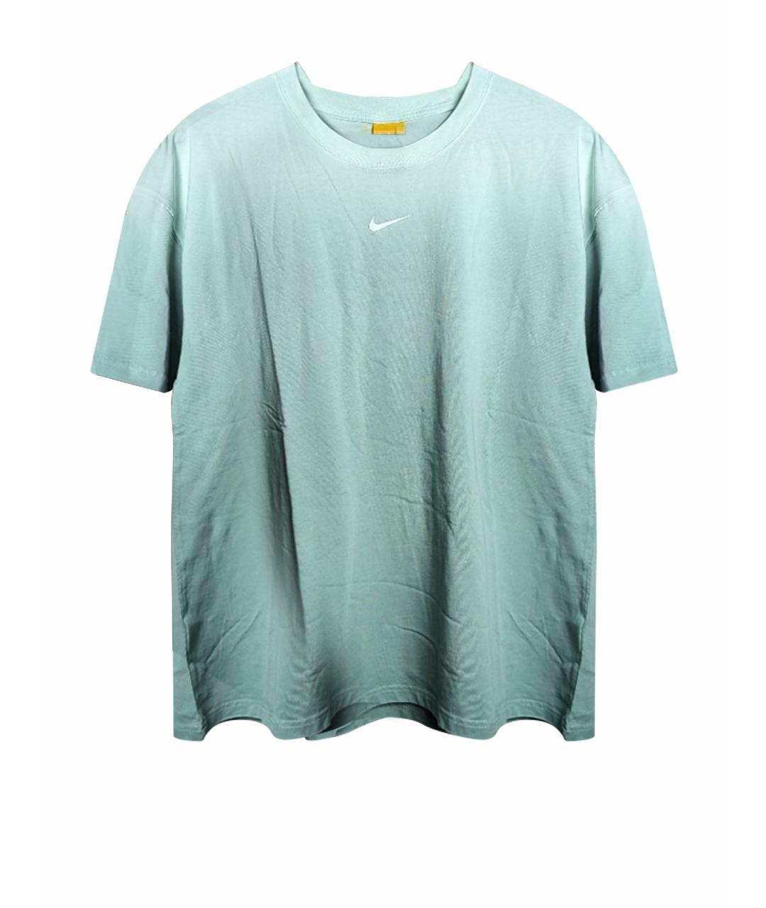 NIKE Бирюзовая хлопковая футболка, фото 1