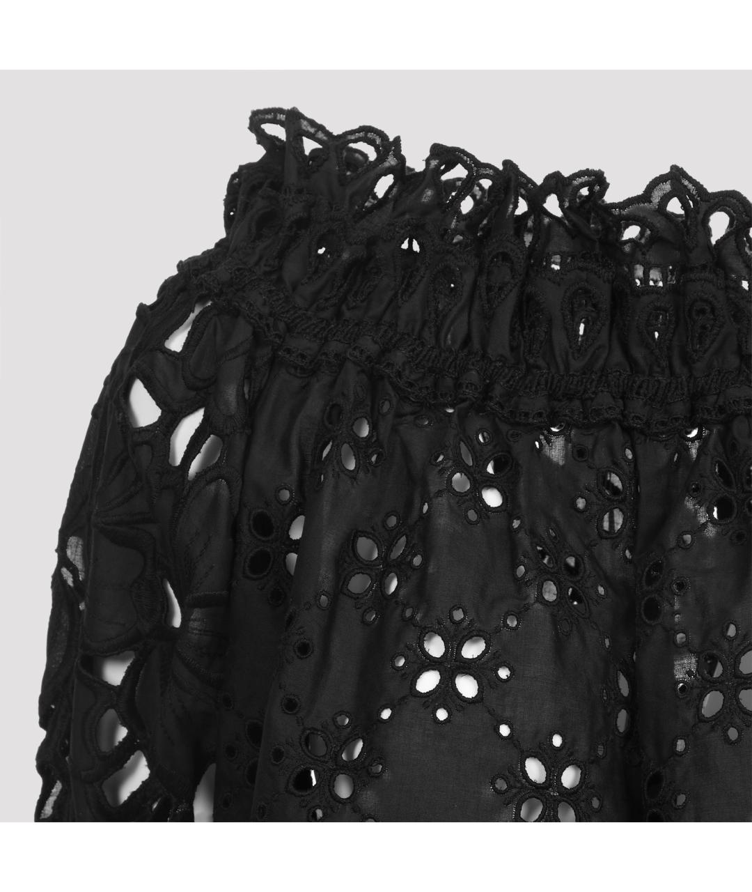 ERMANNO SCERVINO Черная хлопковая блузы, фото 5