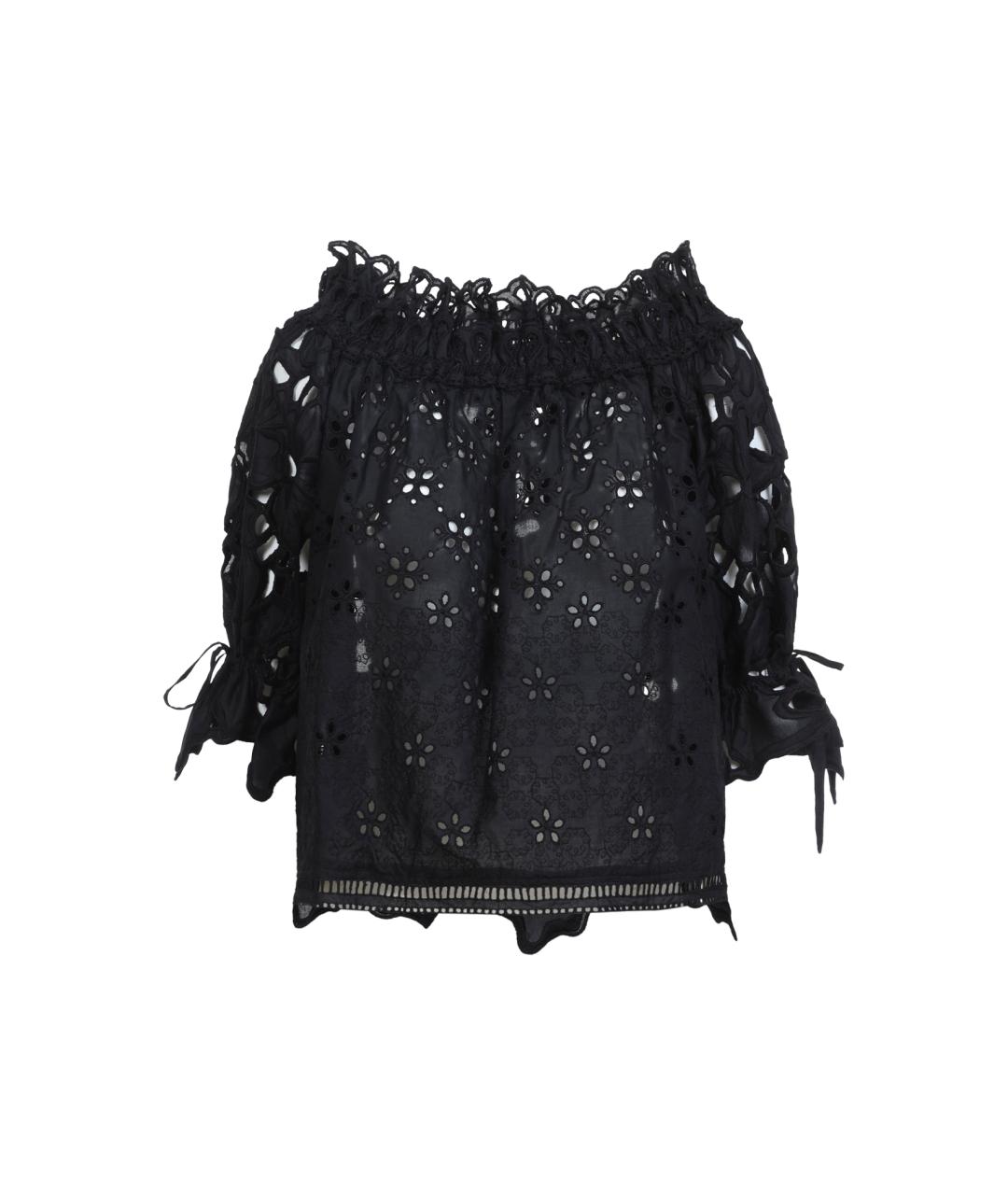 ERMANNO SCERVINO Черная хлопковая блузы, фото 1