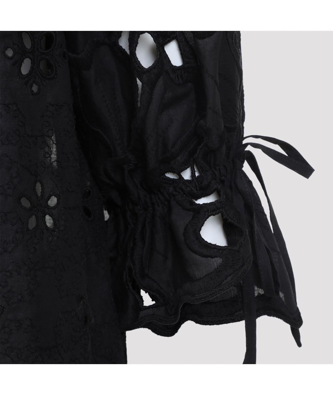 ERMANNO SCERVINO Черная хлопковая блузы, фото 6