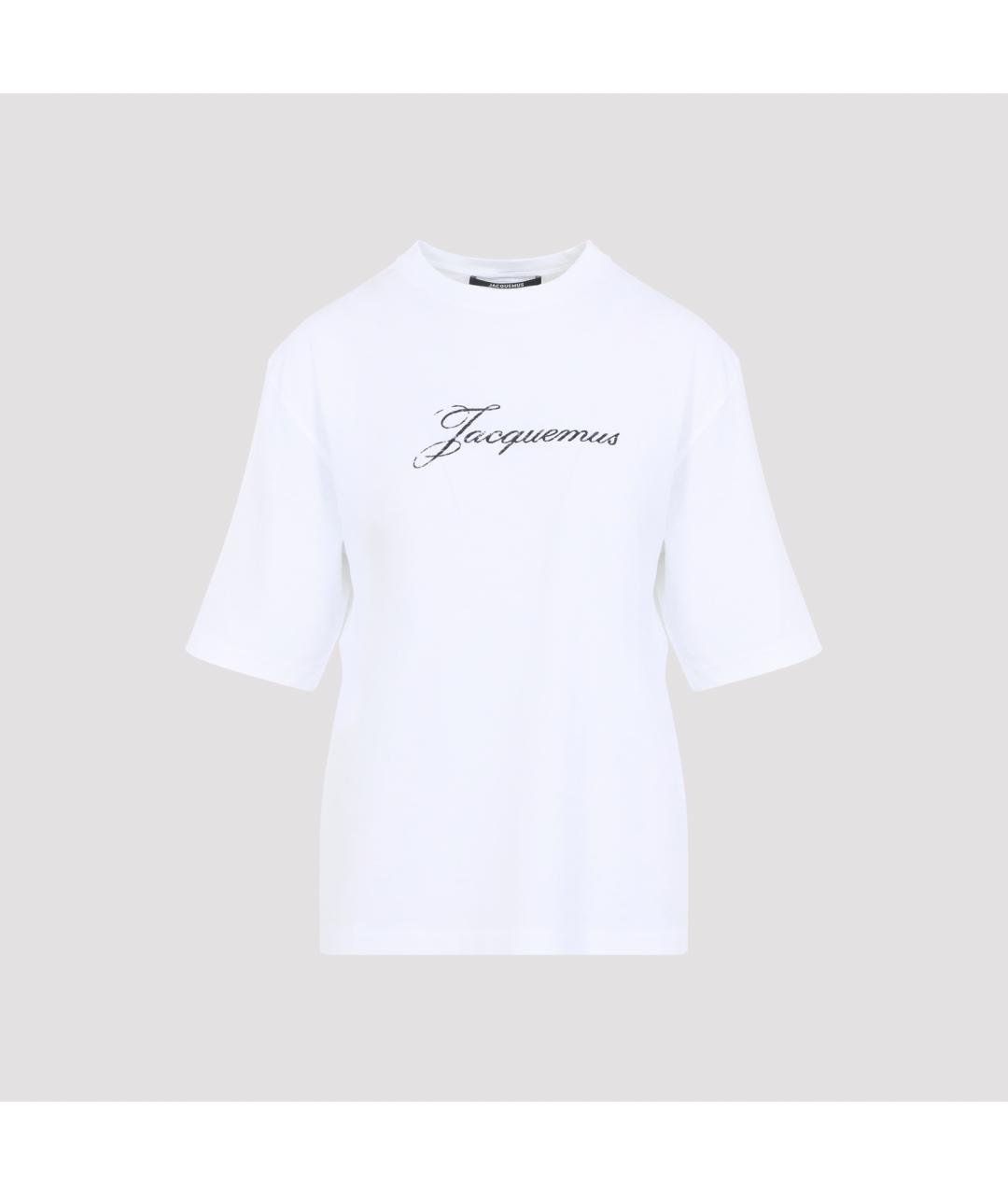 JACQUEMUS Белая хлопковая футболка, фото 2