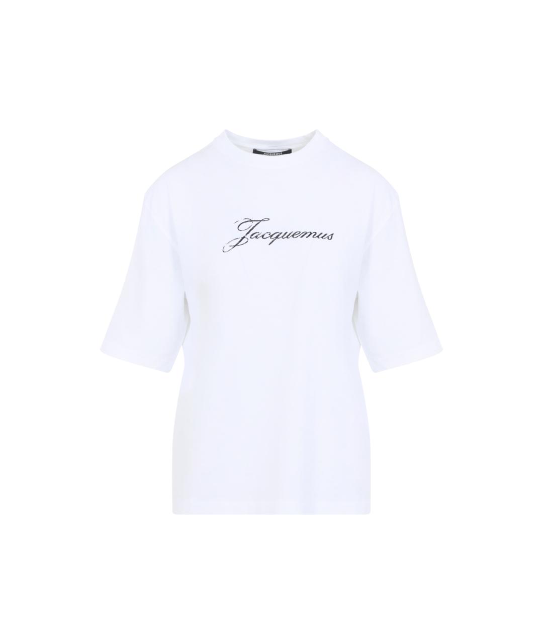 JACQUEMUS Белая хлопковая футболка, фото 1