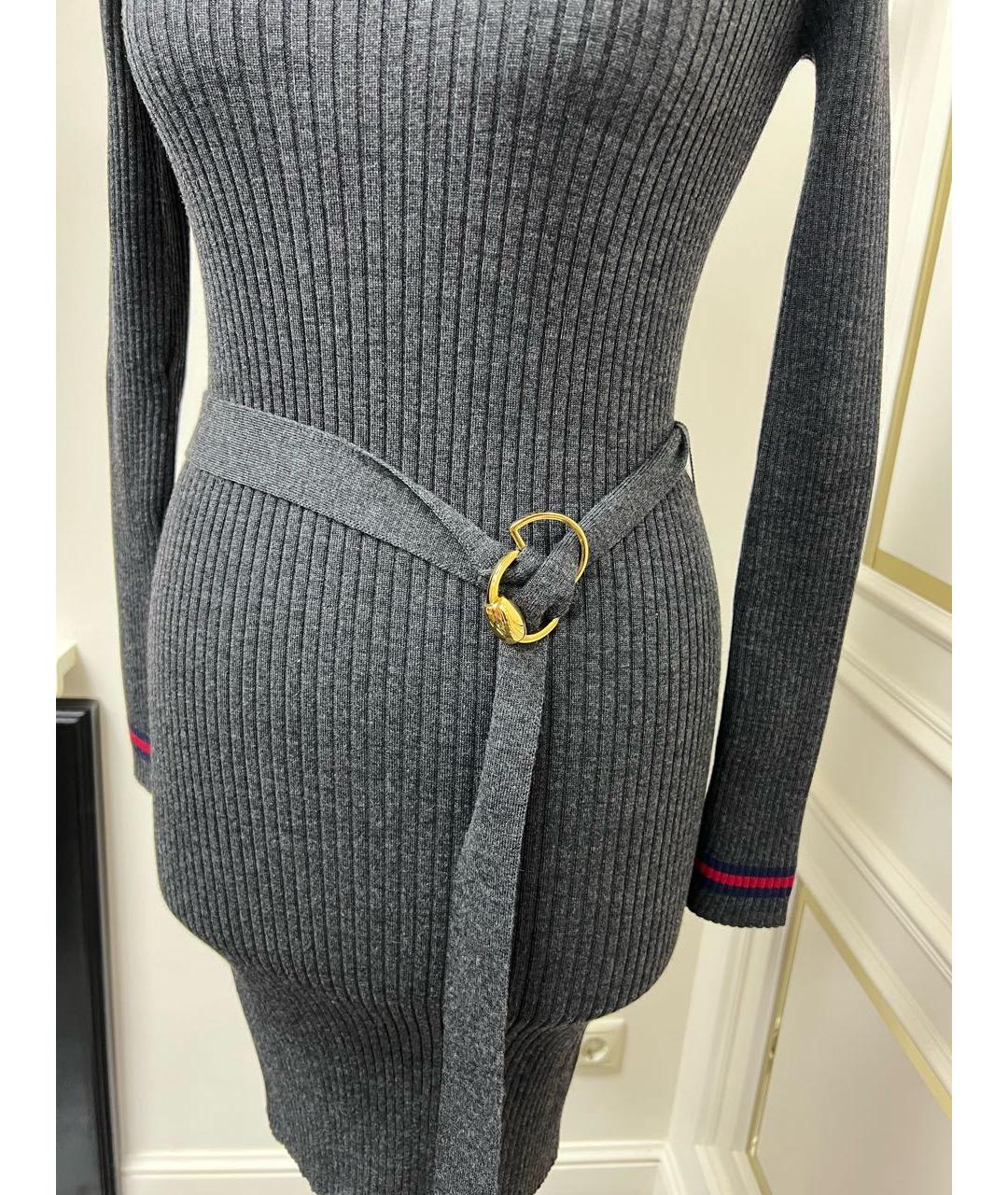 GUCCI Серое повседневное платье, фото 7