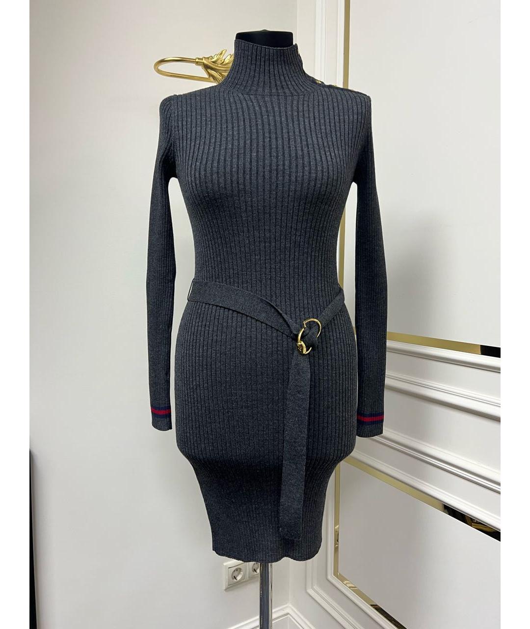 GUCCI Серое повседневное платье, фото 9
