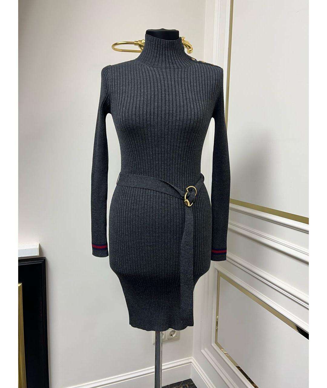 GUCCI Серое повседневное платье, фото 3