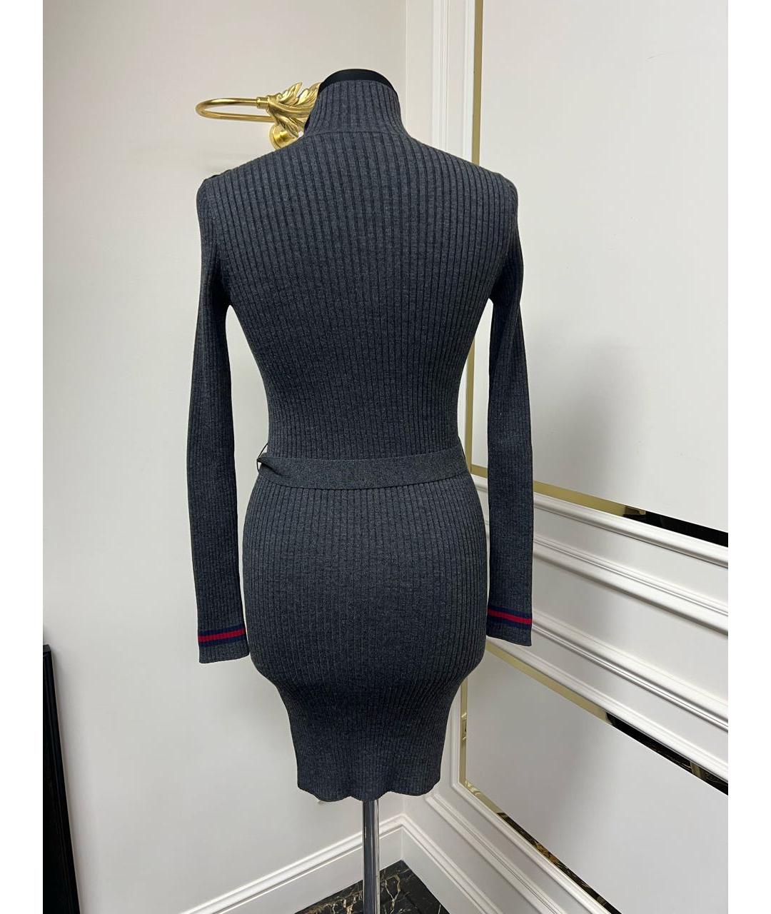 GUCCI Серое повседневное платье, фото 2