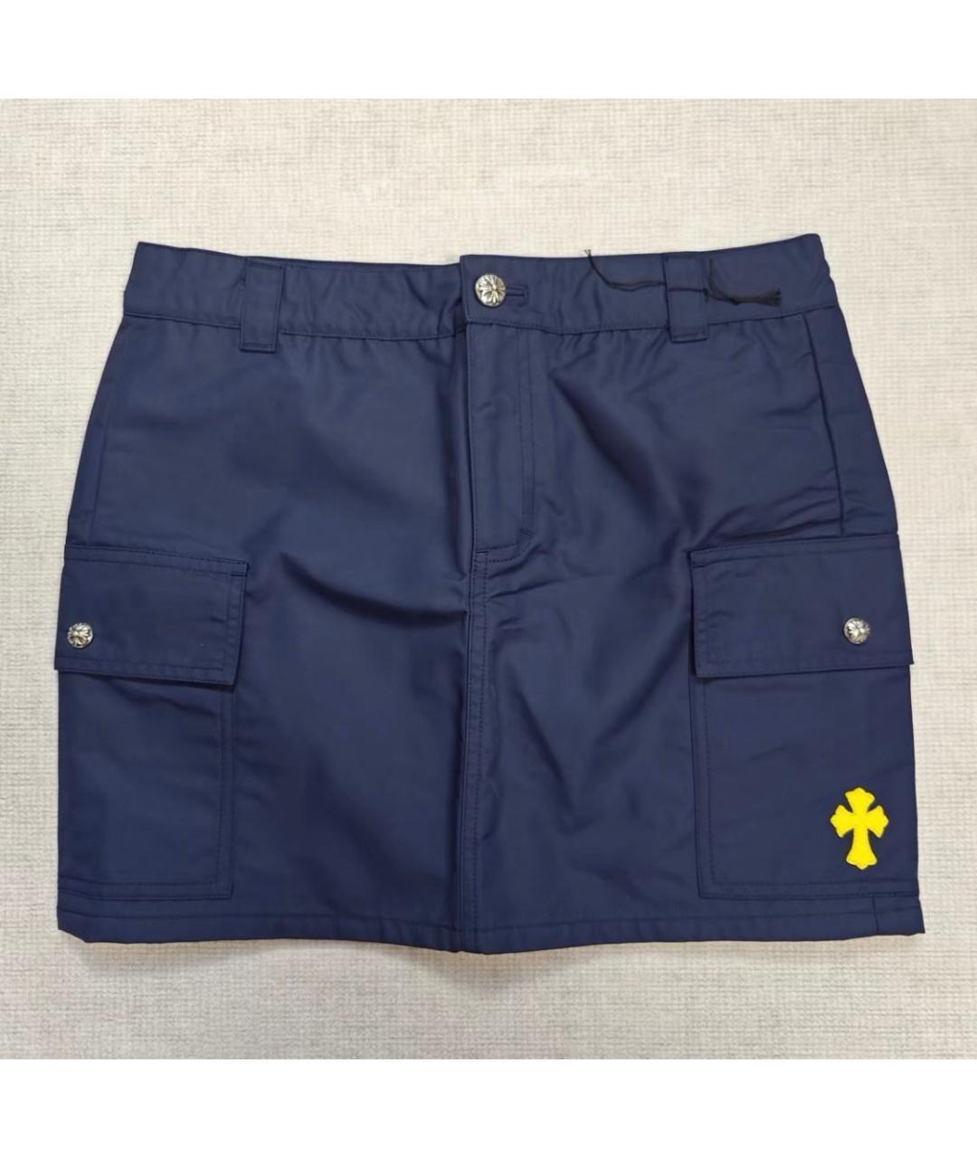 CHROME HEARTS Темно-синяя юбка мини, фото 2