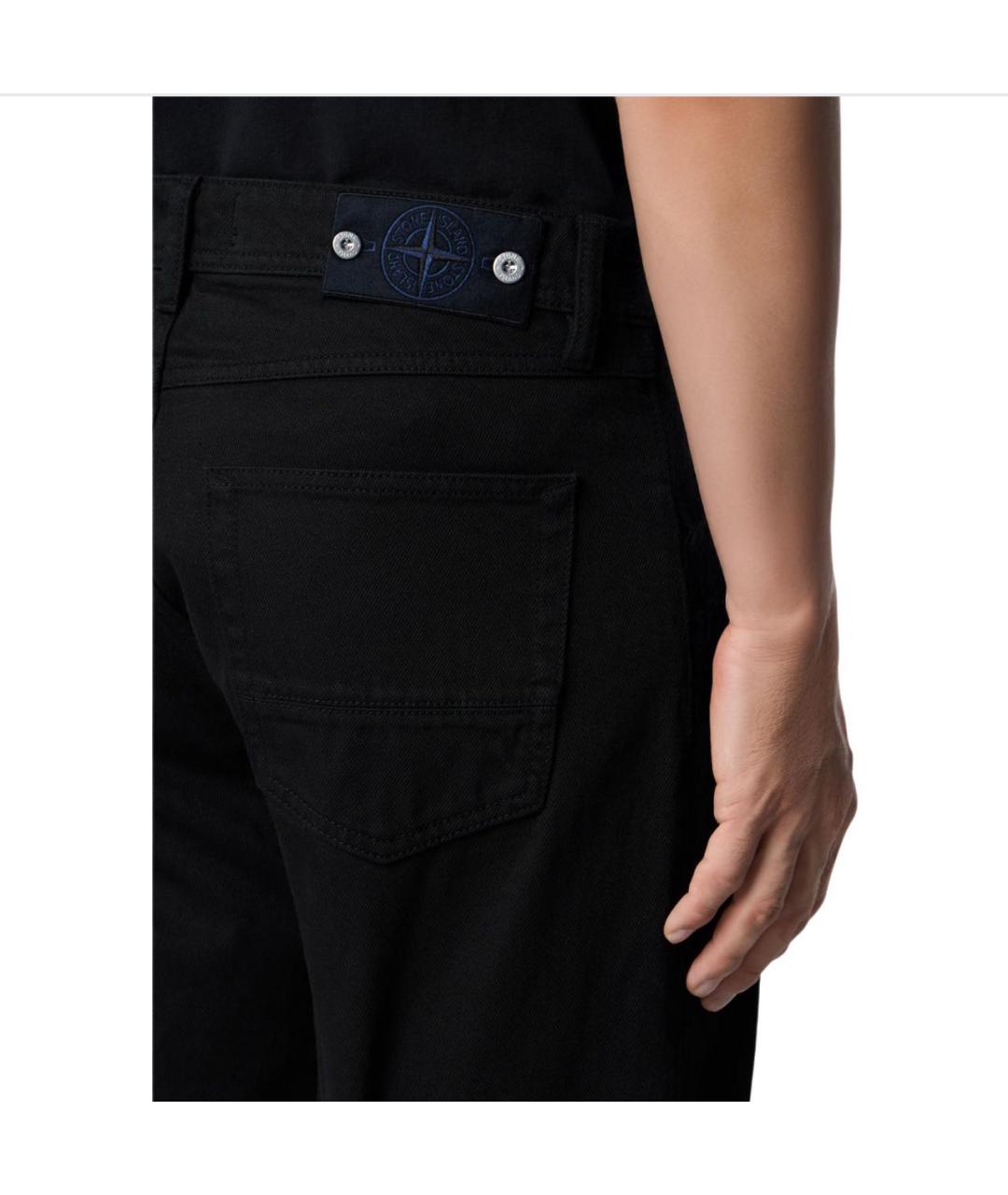 STONE ISLAND Черные прямые джинсы, фото 2