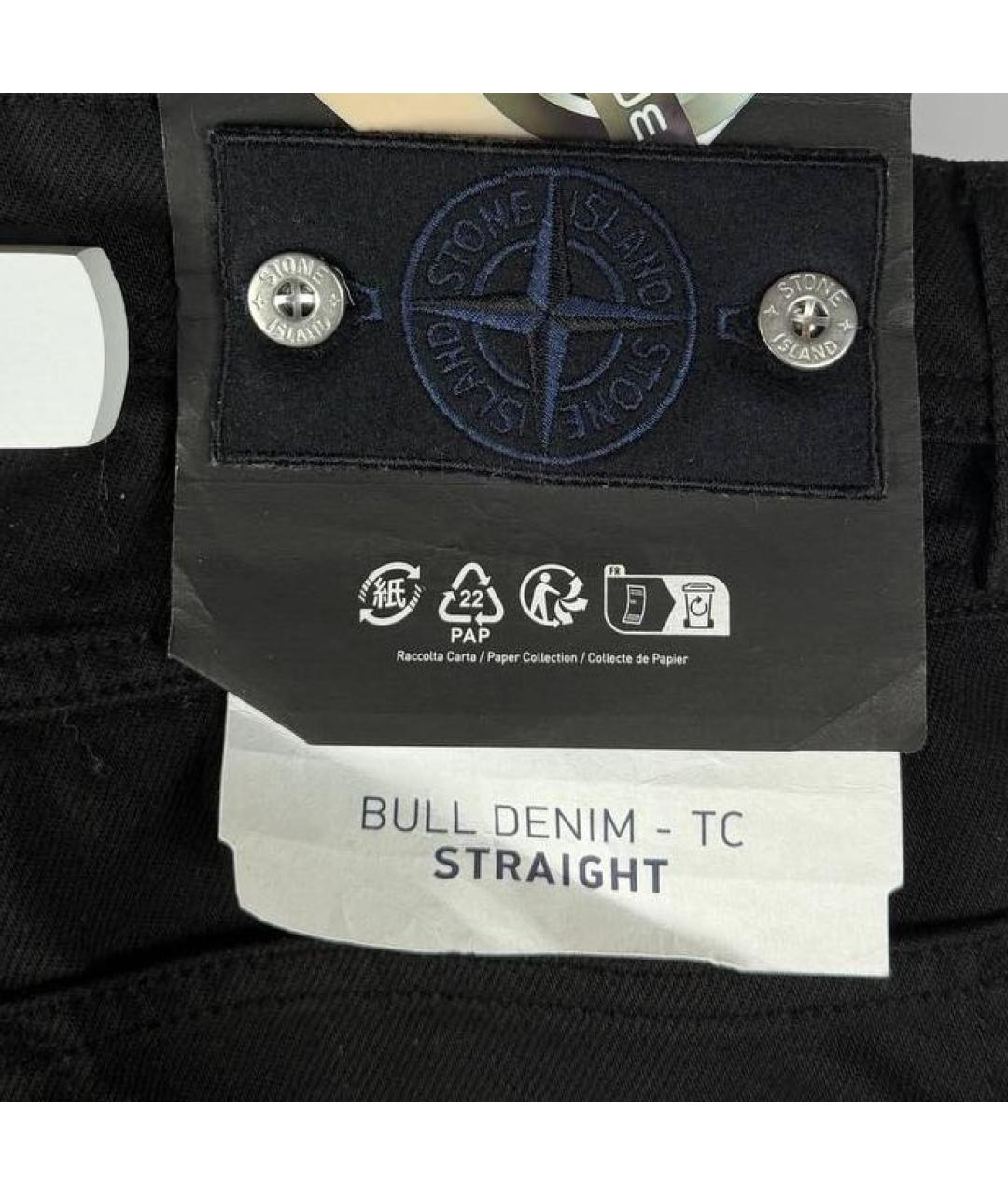 STONE ISLAND Черные прямые джинсы, фото 5