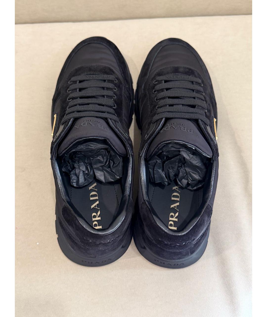 PRADA Черные низкие кроссовки / кеды, фото 3