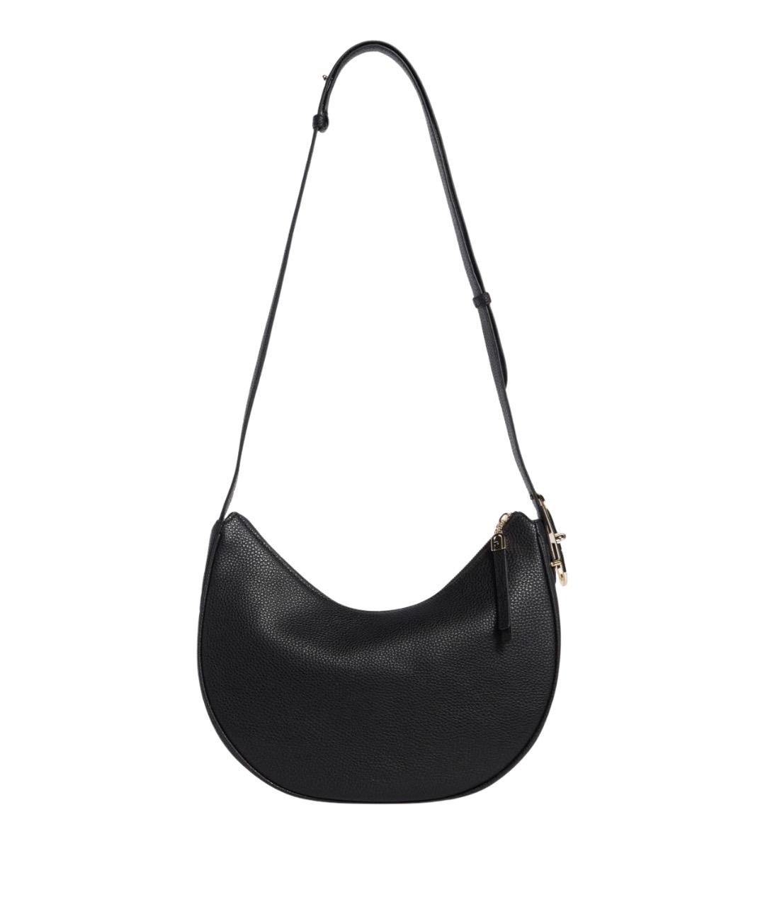 FURLA Черная кожаная сумка через плечо, фото 1